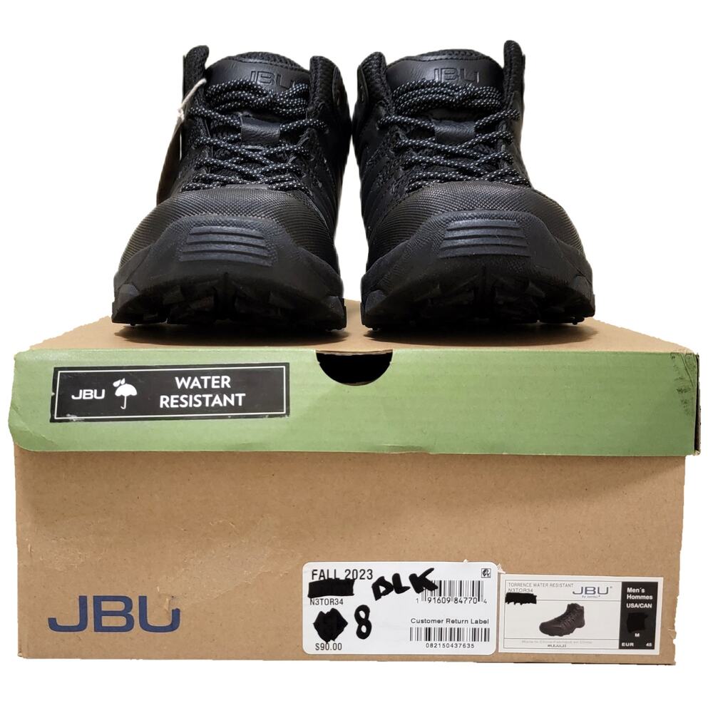 JBU Torrence Water Resistant Combat Hiking Boots Size US 8M Black Faux Leather - Picture 5 of 5